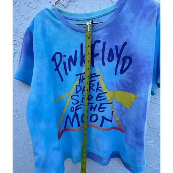 PINK FLOYD Womens Short Sleeve Topknot Classic Tie Dye T Shirt Blue Sz XXL WT07 - Picture 5 of 7